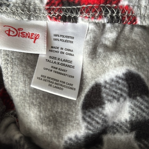 Pajama Bundle Nightmare before Christmas Mickey Mouse Black Gray Red Size XL 1X - Picture 2 of 4